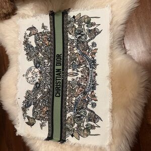 Authentic Christian Dior Embroidered 100% Designer Cotton Paréo Placemat